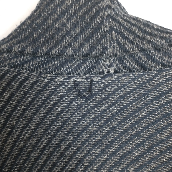 Chico's Multi Stripe Coatigan with safety pin closure, size 3/L/16 - Picture 13 of 14